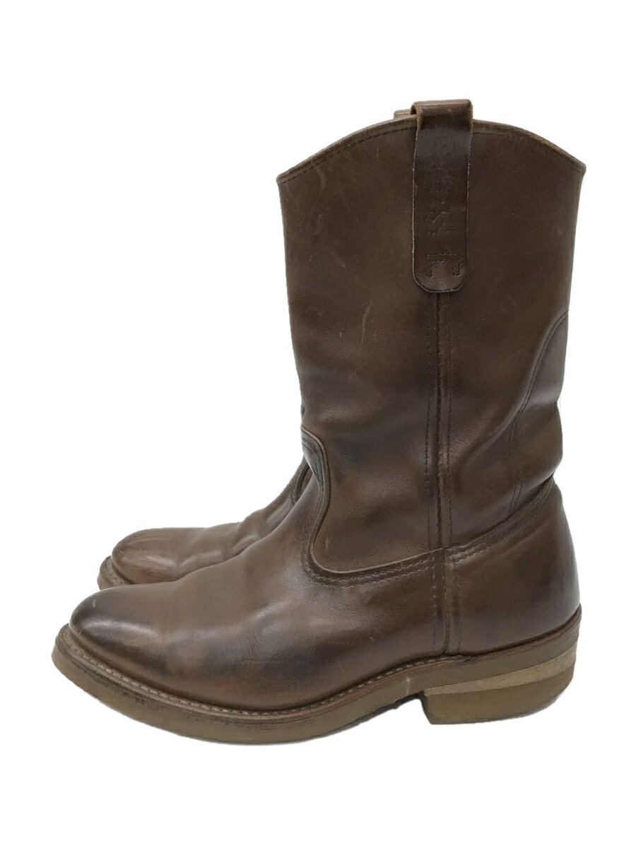 【中古】RED WING◆ペコスブーツ・ペコス/US6/BRW/レザー【シューズ】