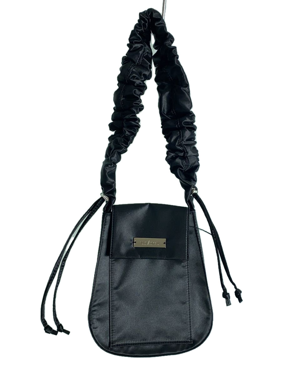 【中古】un/neu/ギャザーハンドルサテンフラップバッグ/ショルダーバッグ/--/BLK/無地【バッグ】のサムネイル
