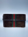 【中古】GUCCI◆クラッチバッグ/スウェード/BRW/ブラウン【バッグ】