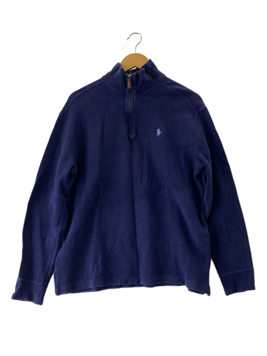 【中古】POLO RALPH LAUREN◆ニット・セーター(薄手)/M/コットン/NVY//【メンズウェア】