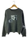 【中古】TAKAHIROMIYASHITA TheSoloist.◆ニット・セーター(厚手)/46/ウール/GRY/ローゲージ/ケーブル/グラフティ//【メンズウェア】
