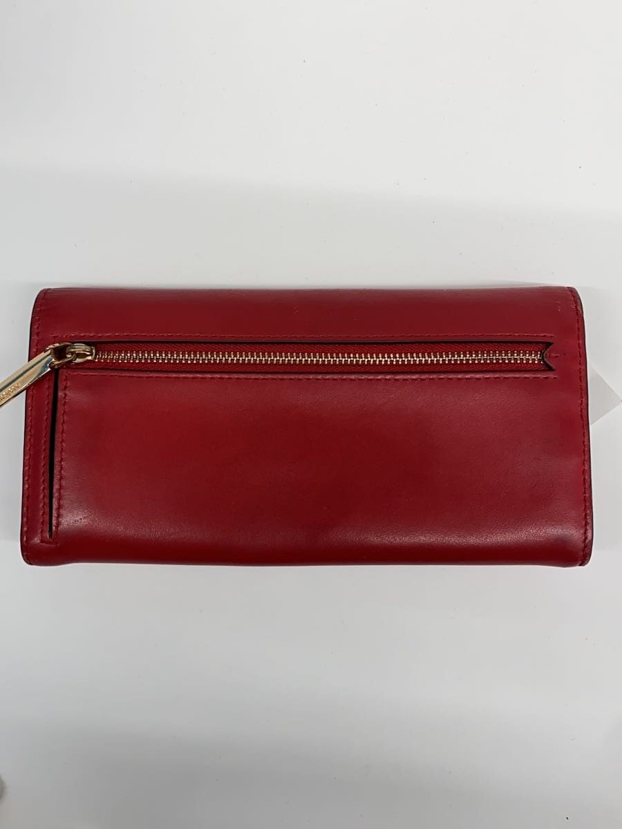 【中古】kate spade new york◆長財布/レザー/RED/レディース/PWRU7498【服飾雑貨他】
