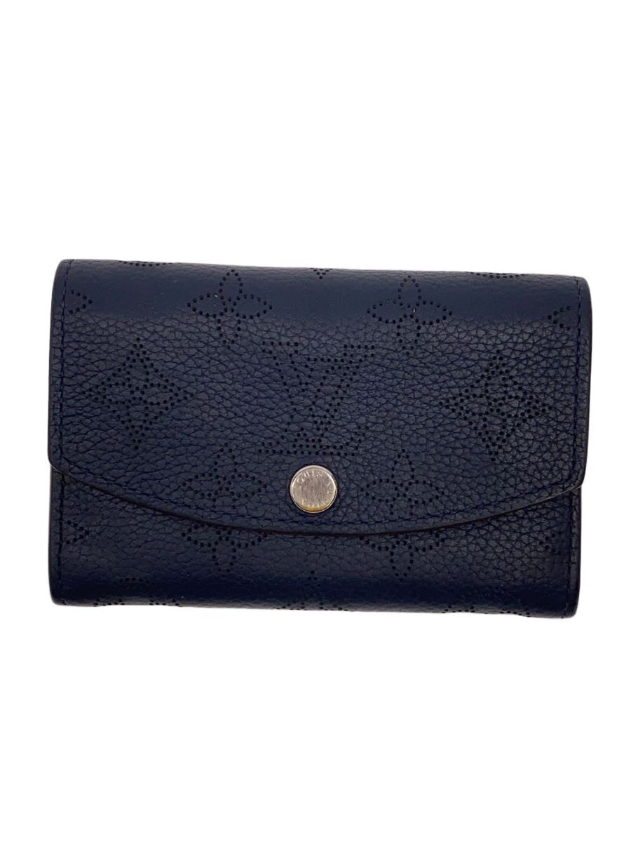 Rakuten - 【中古】LOUIS VUITTON◆ポルト・フォイユ・イリス_マヒナ_BLK_ノワール/レザー/NVY/総柄/メンズ//【服飾雑貨他】