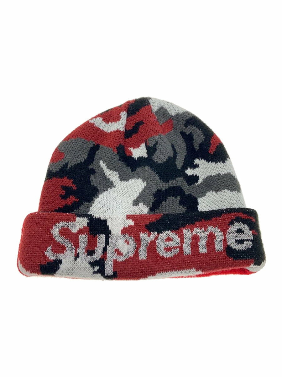 【中古】Supreme◆22AW/New Era Split Beanie/RED/メンズ【服飾雑貨他】