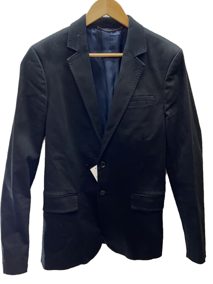 【中古】DIESEL◆テーラードジャケット/50/コットン/BLK/無地【メンズウェア】