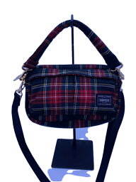 【中古】PORTER◆HOWL TARTAN SHOULDER BAG MINI/ポーチ/レッド/チェック【バッグ】