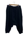 【中古】s’yte◆サルエルパンツ/3/コットン/BLK/無地/UU-P44-011【メンズウェア】
