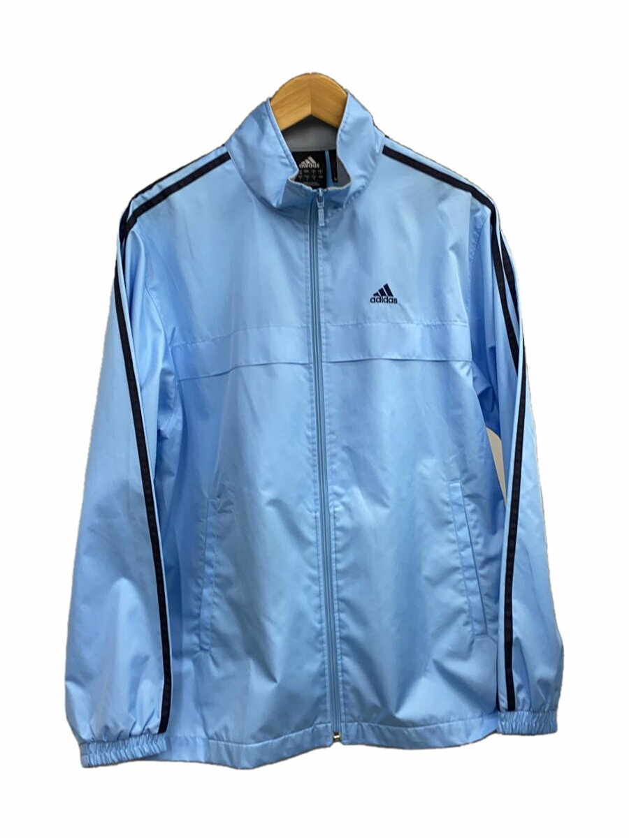 【中古】adidas◆ナイロンジャケット/S/ポリエステル/BLU【メンズウェア】