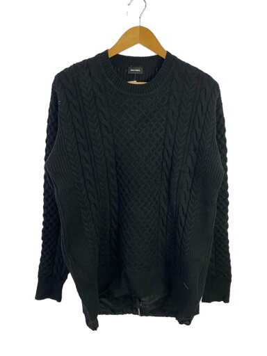 【中古】DIESEL◆ニット・セーター(厚手)/L/ウール/BLK/無地【メンズウェア】 【中古】DIESEL◆ニット・セーター(厚手)/L/ウール/BLK/無地【メンズウェア】