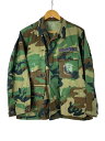 【中古】U.S.AIR FORCE◆ミリタリージャケット/S/コットン/KHK/カモフラ/BDU WOODLAND CAMO/87年製/80s【メンズウェア】