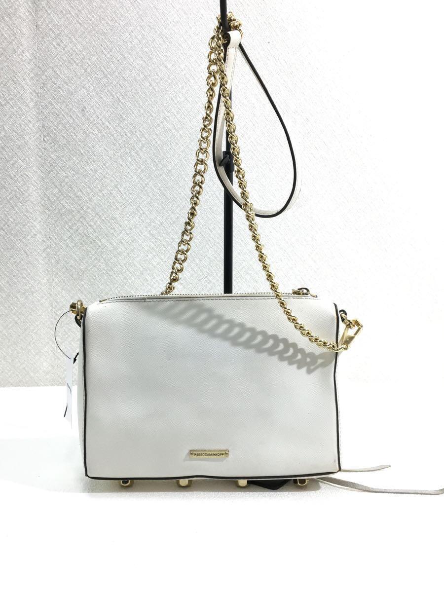 【中古】REBECCA MINKOFF◆ウエストバッグ/WHT【バッグ】