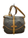 【中古】LOUIS VUITTON◆1)ソミュール30_モノグラム・キャンバス_BRW/PVC/BRW【バッグ】