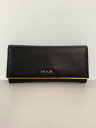 【中古】PRADA◆長財布/--/BLK/メンズ【服飾雑貨他】