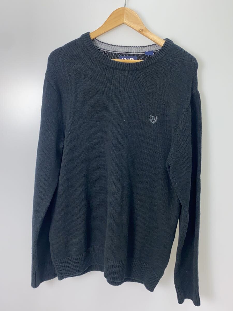 【中古】CHAPS RALPH LAUREN◆ニット・セーター(厚手)/L/コットン/NVY【メンズウェア】
