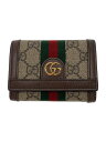 【中古】GUCCI◆3つ折り財布_オフィディア_GGスプリーム/--/BRW/レディース【服飾雑貨他】(4)