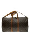 【中古】LOUIS VUITTON◆キーポル・バンドリエール55_モノグラム・キャンバス_BRW/PVC/BRW【バッグ】
