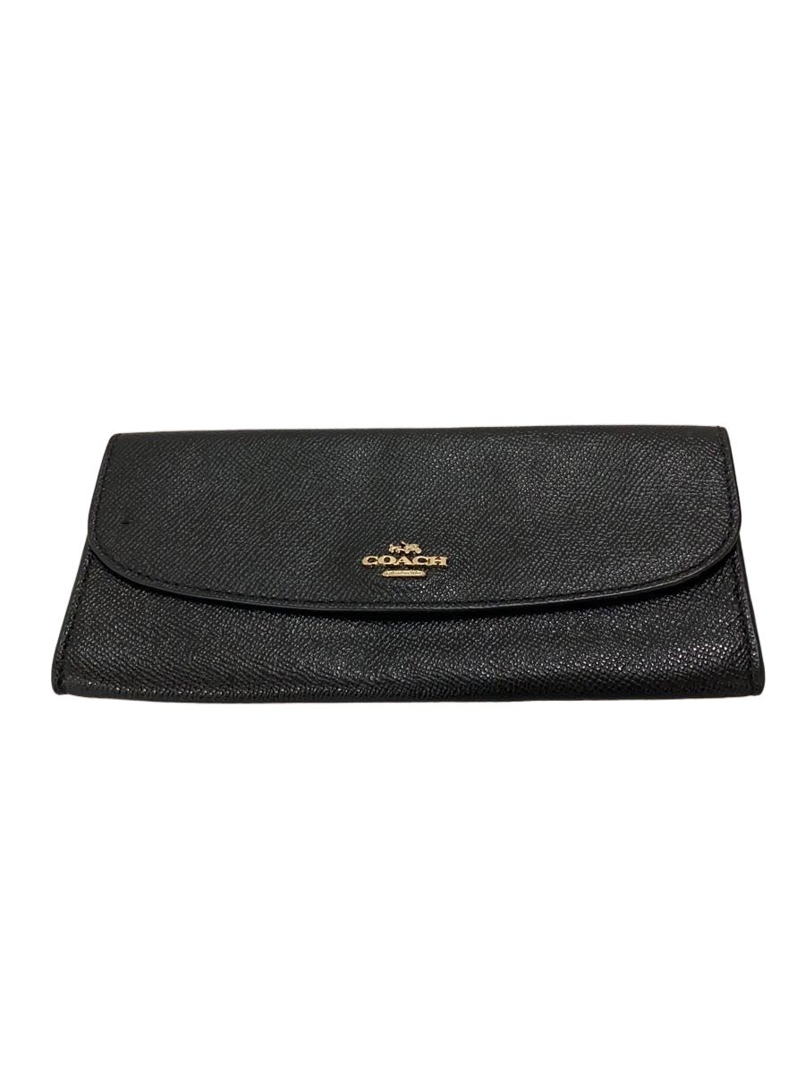 【中古】COACH◆長財布/--/BLK/無地/レディース/F59949【服飾雑貨他】(4.0)