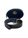 【中古】GUCCI◆ウエストバッグ/ベロア/BLK/476434 535795【バッグ】