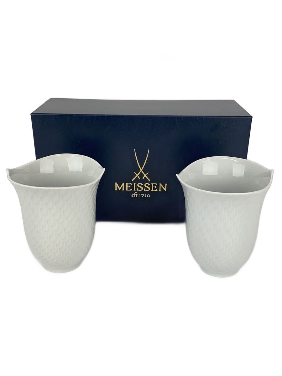 【中古】Meissen◆グラス/コップ/2点セット/WHT【キッチン用品】