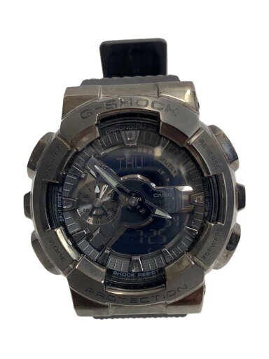 【中古】CASIO◆クォーツ腕時計_G-SHOCK/デジアナ/ラバー/SLV/BLK【服飾雑貨他】 【中古】CASIO◆クォーツ腕時計_G-SHOCK/デジアナ/ラバー/SLV/BLK【服飾雑貨他】