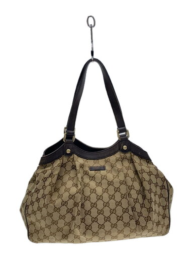 【中古】GUCCI◆トートバッグ_GGキャンバス/キャンバス/BEG/総柄【バッグ】 【中古】GUCCI◆トートバッグ_GGキャンバス/キャンバス/BEG/総柄【バッグ】
