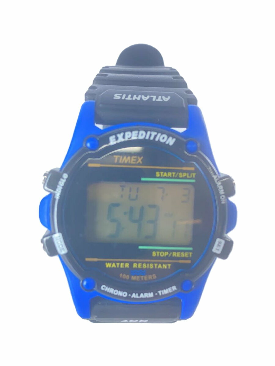 【中古】TIMEX◆クォーツ腕時計/デジ