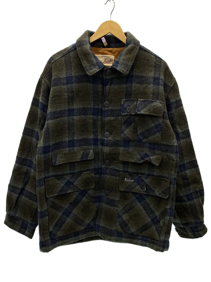 【中古】Woolrich◆ジャケット/M/--/GRN/チェック/UWG04F【メンズウェア】
