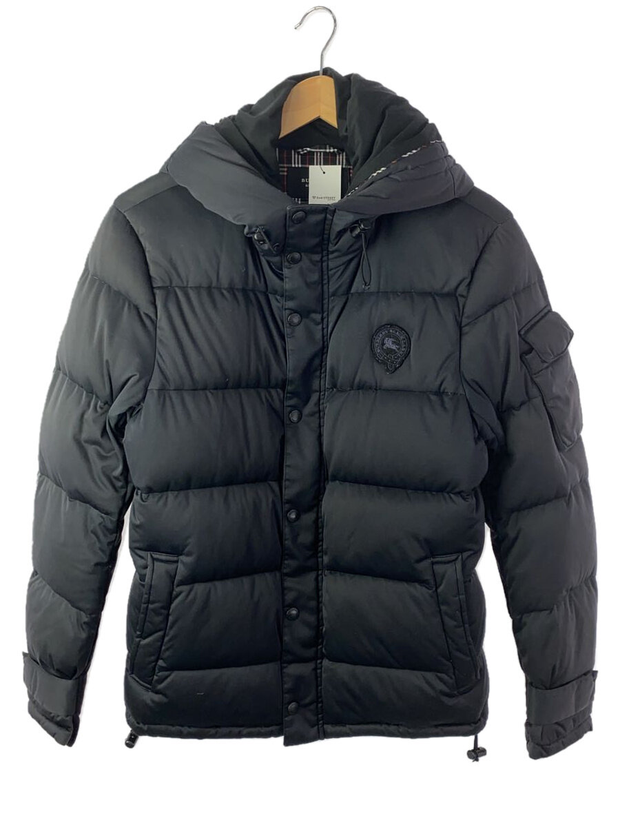 【中古】BURBERRY BLACK LABEL◆ダウンジャケット/M/ポリエステル/BLK/無地/BMP21-319-09【メンズウェア】