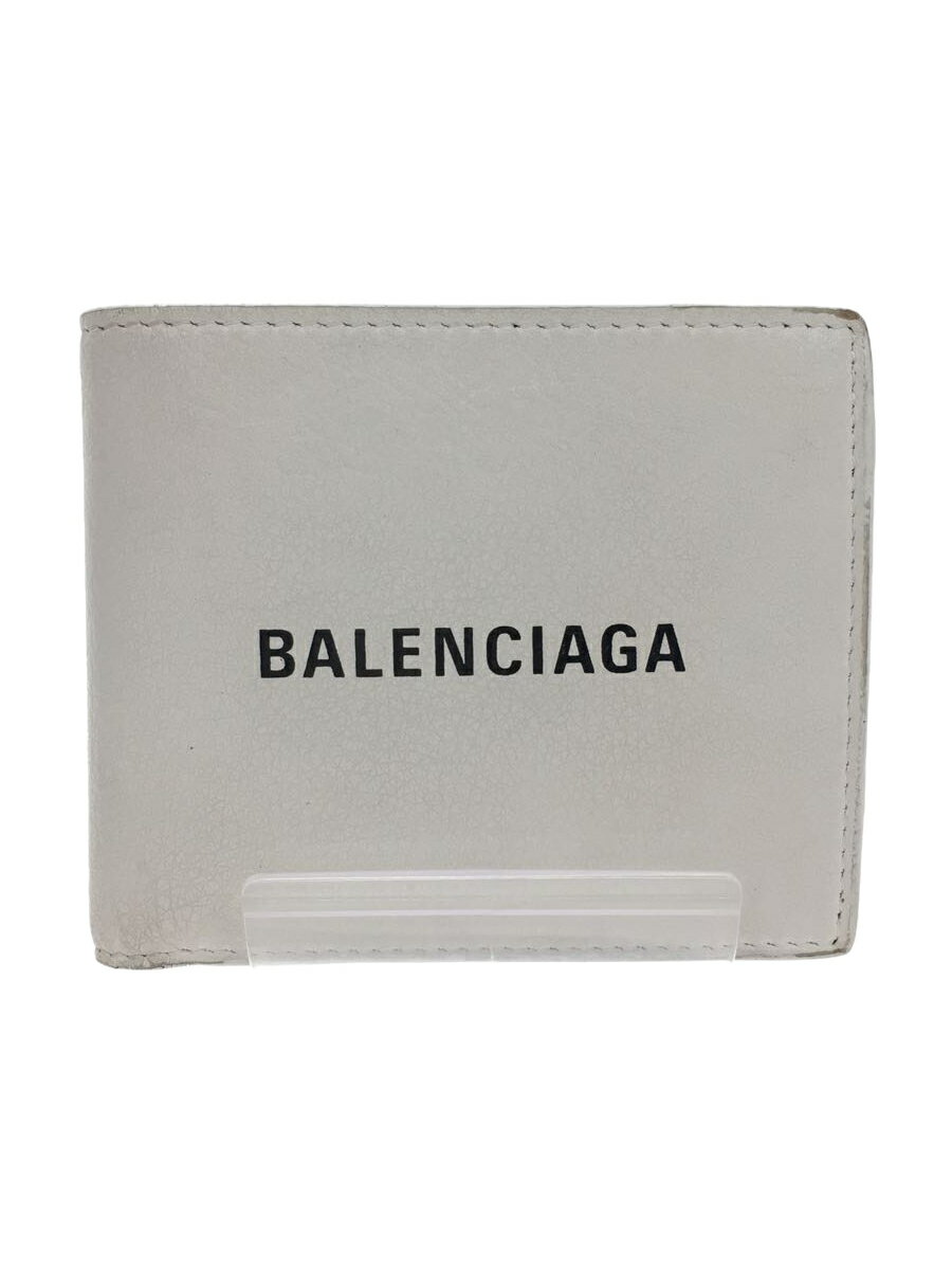 【中古】BALENCIAGA◆2つ折り財布/レザ