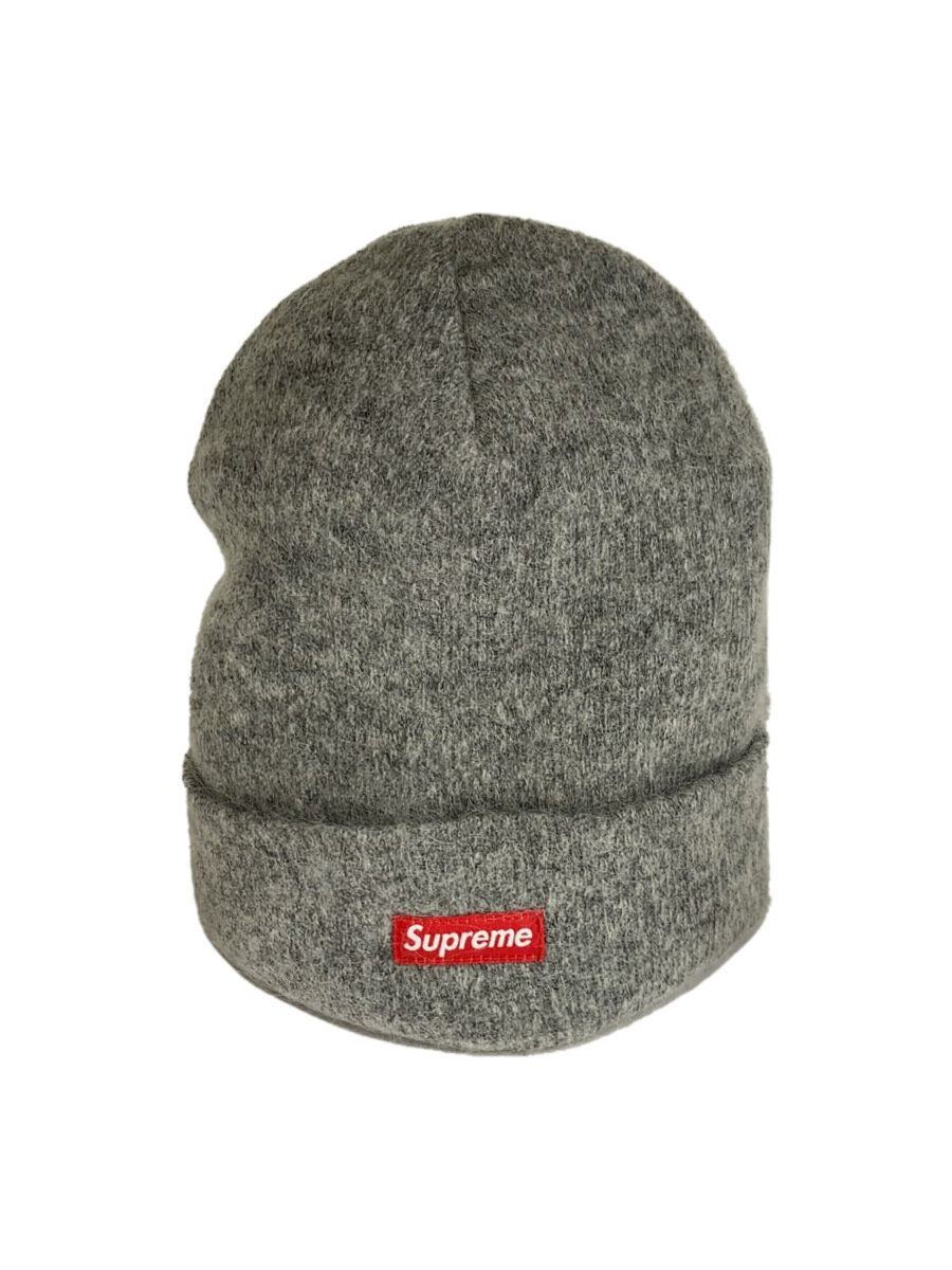 【中古】Supreme◆ニットキャップ/--/アクリル/GRY/無地/メンズ【服飾雑貨他】