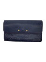 【中古】LOUIS VUITTON◆ポルト・フォイユ・ポンヌフ_モノグラム・アンプラント/牛革/ネイビー/メンズ/M62127【服飾雑貨他】