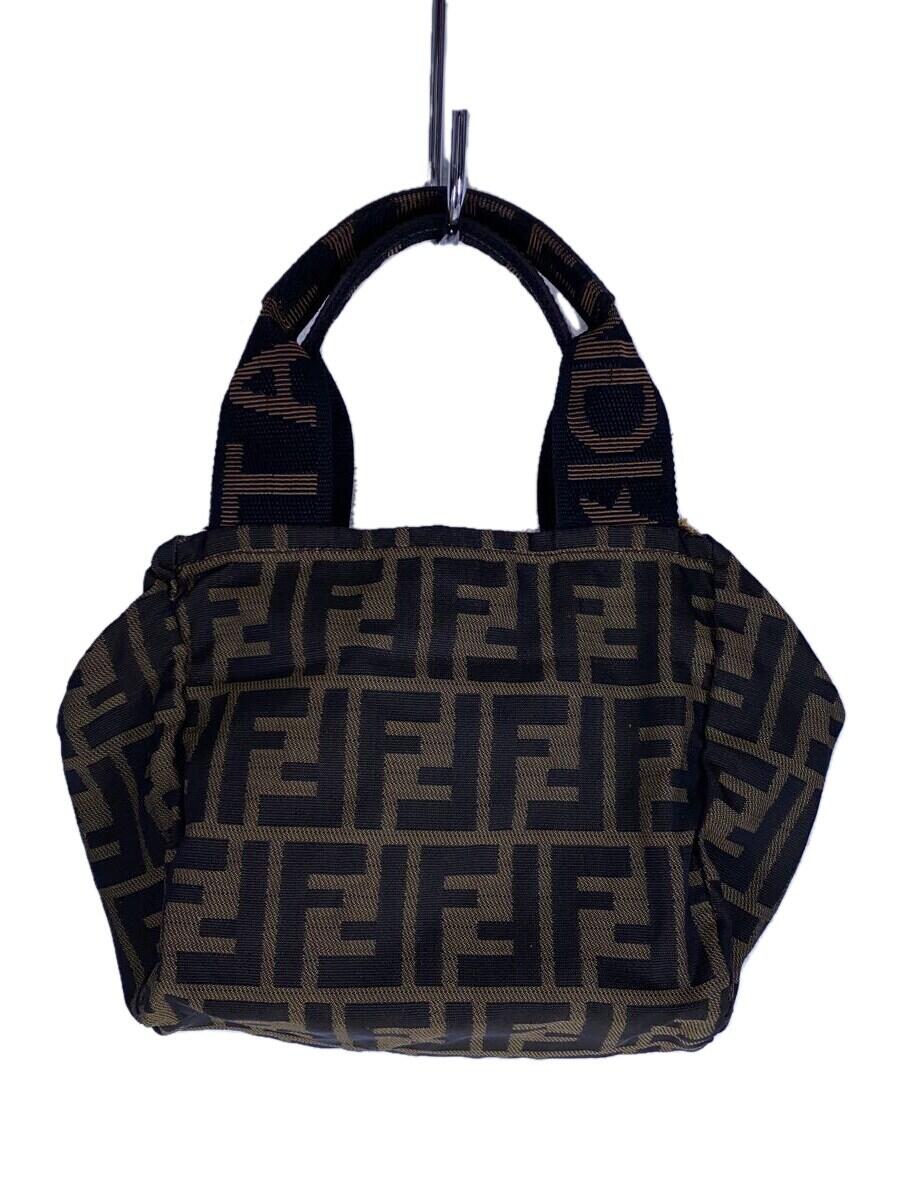 【中古】FENDI◆ハンドバッグ/ナイロン/BRW/2119 26541 098【バッグ】