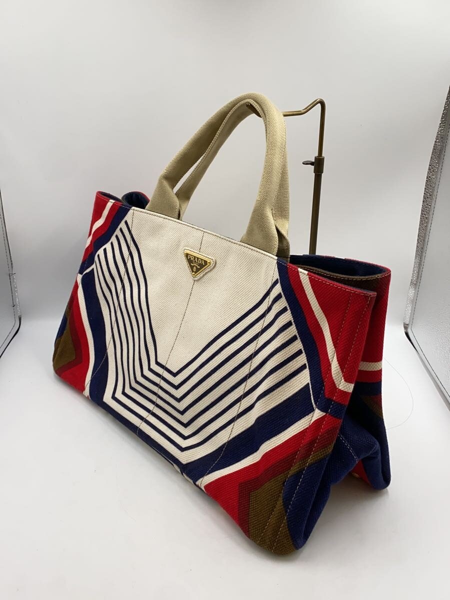 2nd STREET 楽天市場店の【中古】PRADA◆トートバッグ/キャンバス/RED/プリント【バッグ】｜アングル2