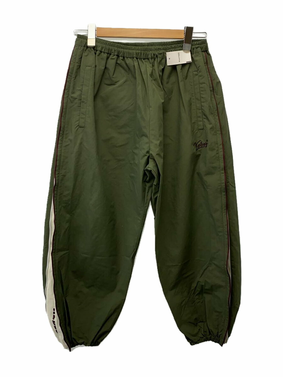 【中古】Keboz◆3-LAYER 2TONE TRACK PANTS/ツートントラックパンツ/ボトム/L/ナイロン/カーキ【メンズウェア】