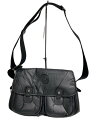 【中古】HUNTING WORLD◆バチューサーパス/ショルダーバッグ/--/BLK【バッグ】