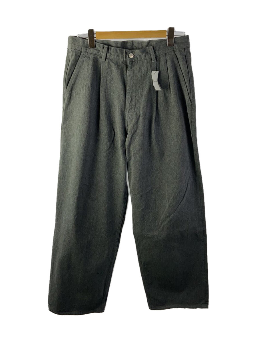 【中古】Graphpaper◆Colorfast Denim Two Tuck Pants/ボトム/2/コットン/GRY/GU241-40217B//【メンズウェア】