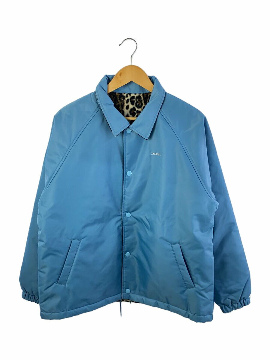 【中古】X-girl◆WORDS LOGO REVERSIBLE COACH JACKET/ジャケット/M/ナイロン/BLU【レディースウェア】