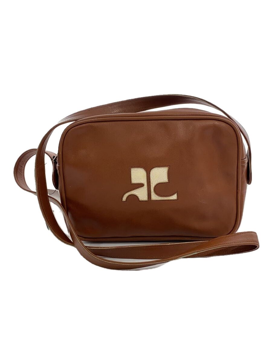 Courreges - 【中古】Courreges◆ショルダーバッグ/レザー/BRW//【バッグ】