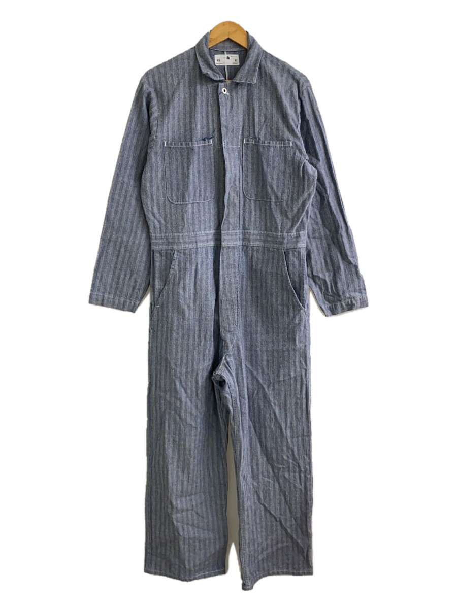 【中古】つなぎ/オールインワン/40/コットン/BLU/ヘリンボーン/USA製【メンズウェア】