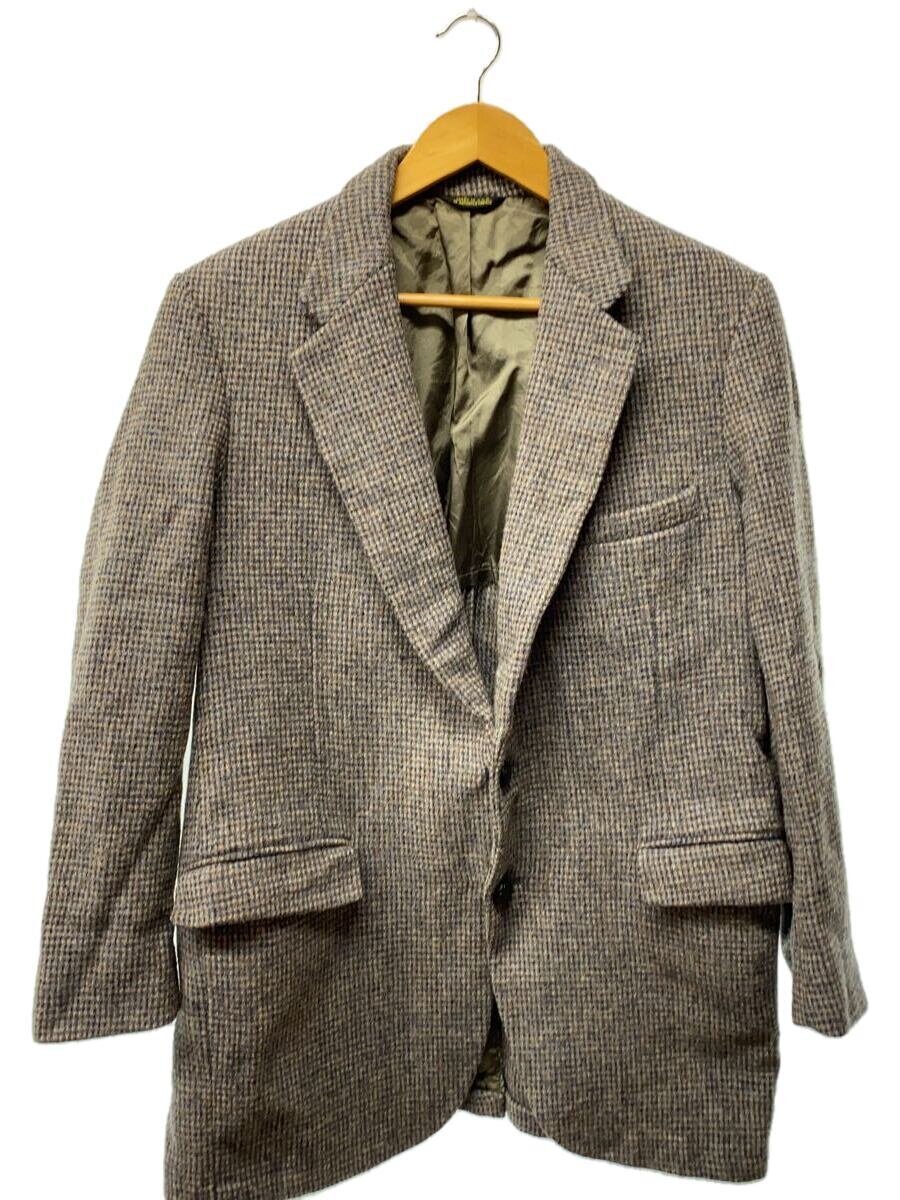 【中古】Stafford◆テーラードジャケット/--/ツイード/GRY/チェック【メンズウェア】