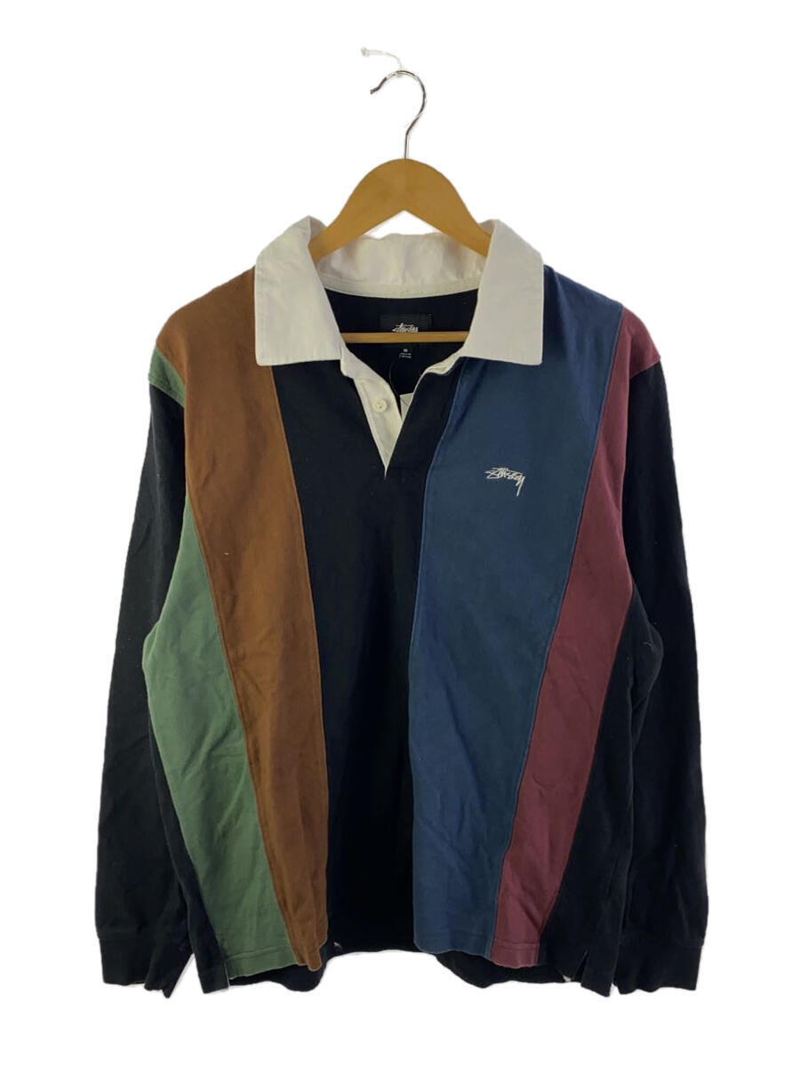 【中古】STUSSY◆Vert Stripe Rugby/ラガー