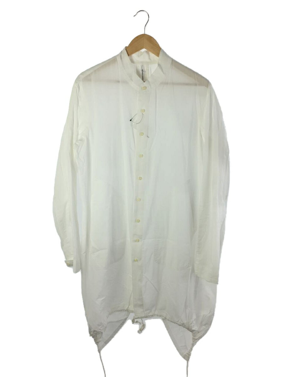 MASAHIKO MARUYAMA◆STAND COLLAR MAULTI ZIP LONG SHIRT/長袖シャツ/コットン/WHT