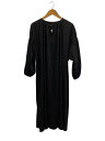 【中古】louren◆長袖ワンピース/FREE/ポリエステル/BLK/無地/lo204-09【レディースウェア】(4)