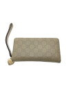 【中古】GUCCI◆長財布/レザー/CRM/総柄/レディース/245914・478442【服飾雑貨他】