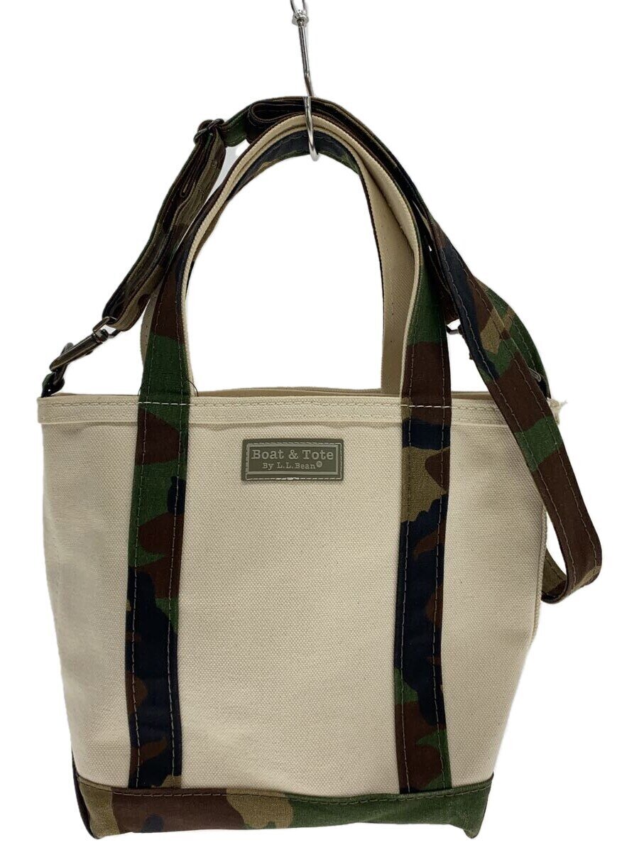 VANESSA BRUNO - 【中古】L.L.Bean◆1944Boat&Tote/ハンドバッグ/キャンバス/IVO/カモフラ【バッグ】