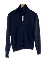 【中古】ZANONE◆カーディガン(厚手)/46/ウール/ネイビー//【メンズウェア】