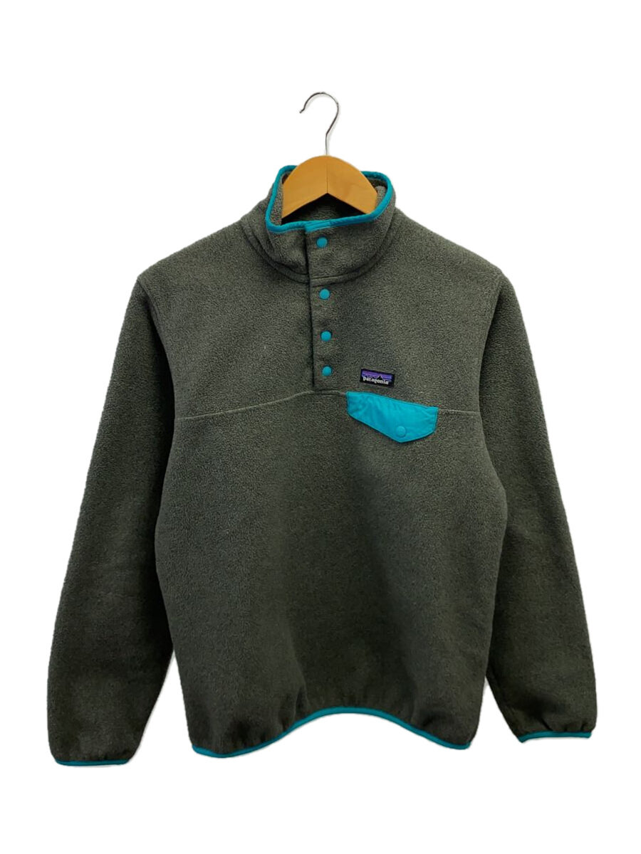 【中古】patagonia◆フリースジャケット/S/コットン/グレー【メンズウェア】