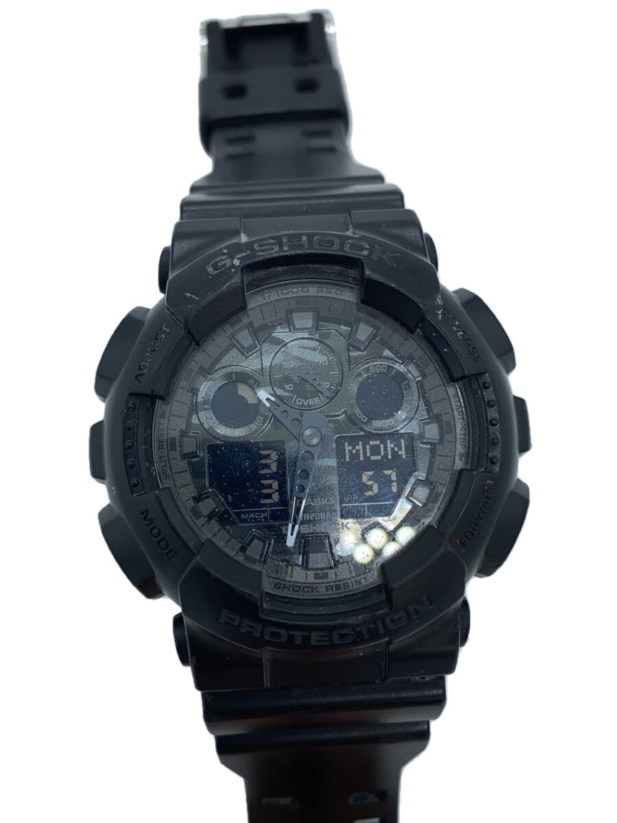 【中古】CASIO◆クォーツ腕時計・G-SHOCK/デジアナ/BLK【服飾雑貨他】