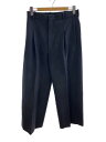 【中古】H BEAUTY&YOUTH◆24AW/フラノビーバー 1プリーツ ワイドパンツ/M/ウール/GRY/1214-177-9597//【メンズウェア】