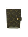 【中古】LOUIS VUITTON◆アジェンダPM_モノグラム_BRW/レザー/BRW/総柄/レディース【服飾雑貨他】